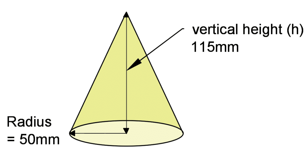 Volume of a Cone example 2